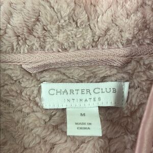 Charter Club New Blush Fleece Robe